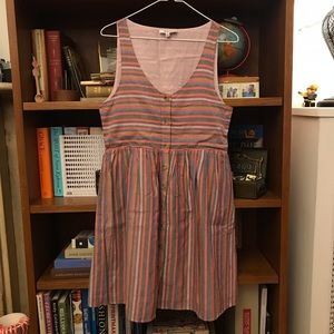 Madewell Tank Dress in Rainbow Stripe